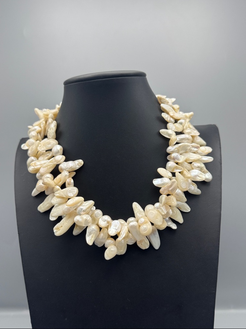 Baroque Pearl Cluster Necklace